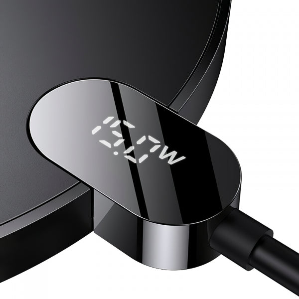 Baseus Wireless Charger Digital Led Display Gen 2, 15W, 1.67A, Black CCED000001