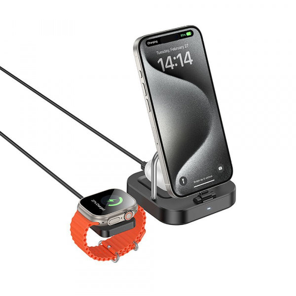 Hoco Wireless Charger CQ16A 3in1, 15W, 1.67A, Black