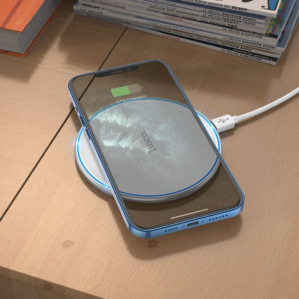 Hoco Wireless Charger CW6 Pro, 15W, 1.67A, White