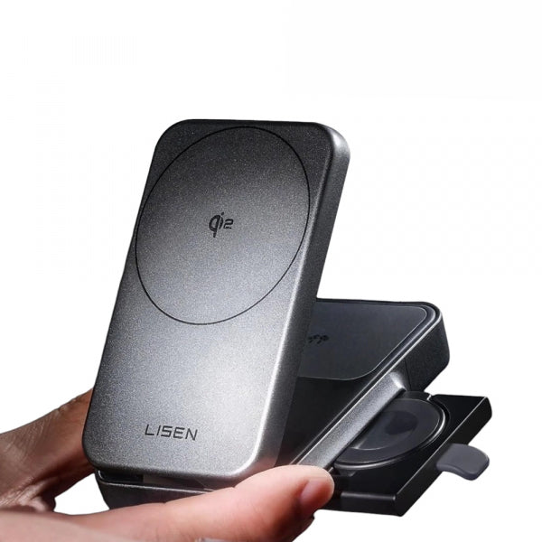 Lisen Wireless Charger W106 3in1, 15W, 1.67A, Grey YL0424120009