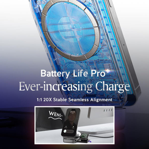 Lisen Wireless Charger W106 3in1, 15W, 1.67A, Grey YL0424120009