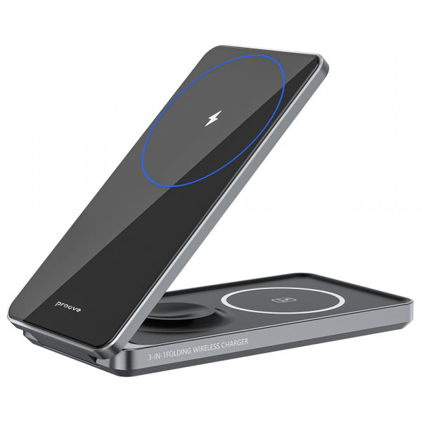 Proove Wireless Charger Metal Edge 3in1, 15W, 1.67A, Grey WSME15010003