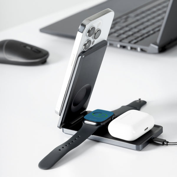 Proove Wireless Charger Metal Edge 3in1, 15W, 1.67A, Grey WSME15010003