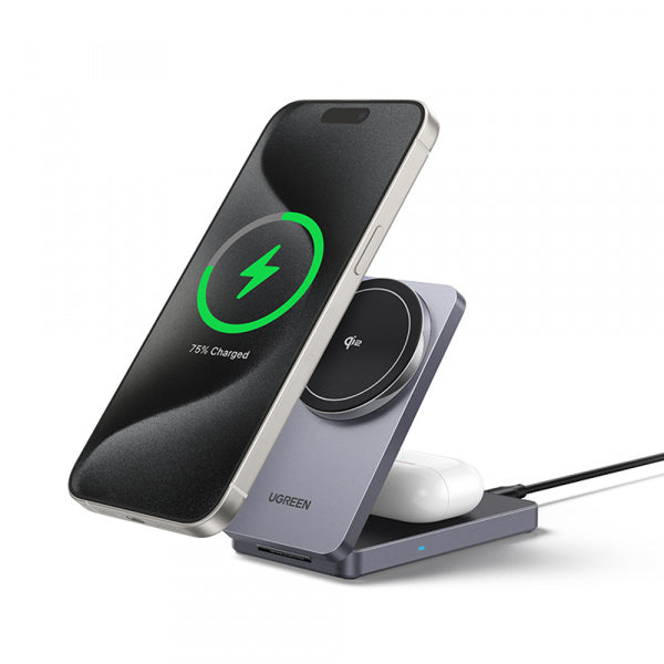 Ugreen Wireless Charger W706 2in1, 20W, 1.67A, Black