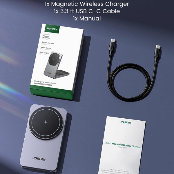 Ugreen Wireless Charger W528 2in1, 20W, 1.67A, White