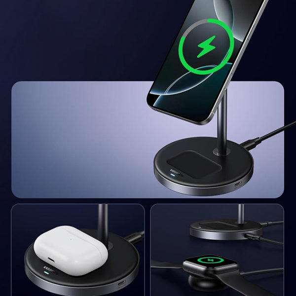 Ugreen Wireless Charger W710 3in1, 20W, 1.67A, 1 x USB-C, Black