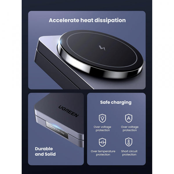Ugreen Wireless Charger W528 2in1, 20W, 1.67A, Black