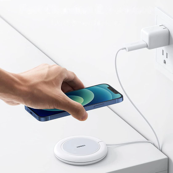 Ugreen Wireless Charger CD245 (40123), 15W, 1.67A, White