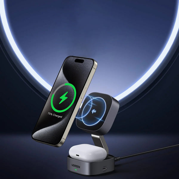Ugreen Wireless Charger W702 3in1, 20W, 1.67A, 1 x USB-C, Black