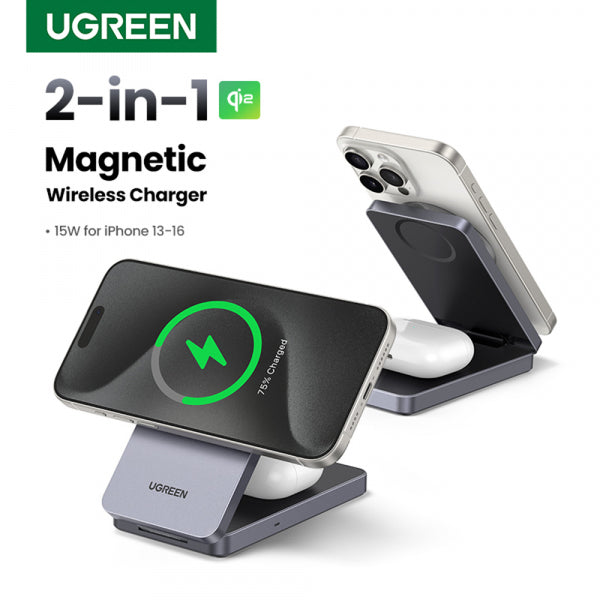 Ugreen Wireless Charger W706 2in1, 20W, 1.67A, Black