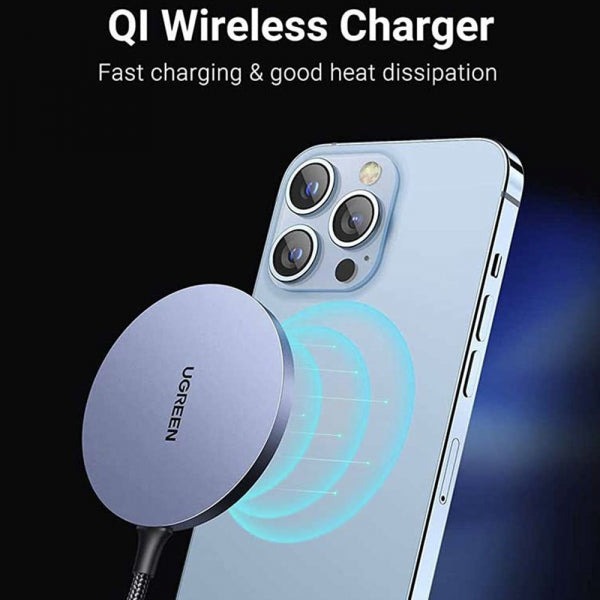 Ugreen Wireless Charger CD245, 15W, 1.67A, Grey