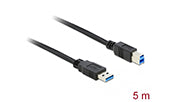 Delock Kabel USB 3.0 Typ-A Stecker > USB 3.0 Typ-B Stecker 5,0 m schwarz
