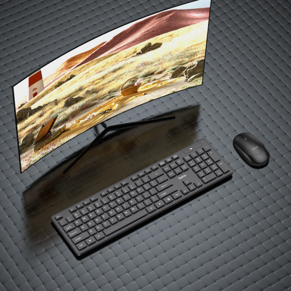 Hoco Wireless Keyboard And Mouse Combo GM17, Black