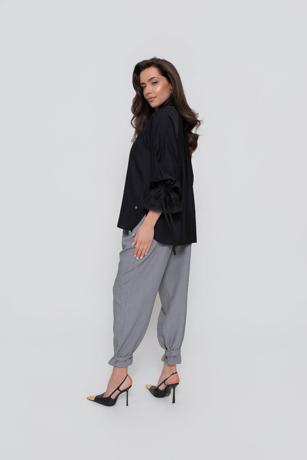 Chemise femme à manches raglan ornées de dentelle