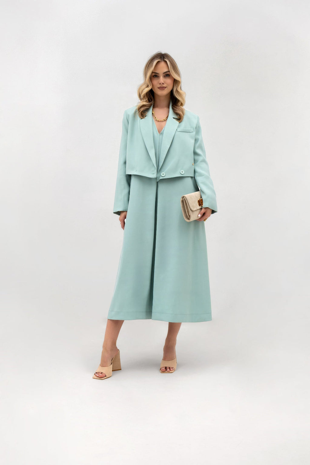 Veste courte à double boutonnage - coupe ample