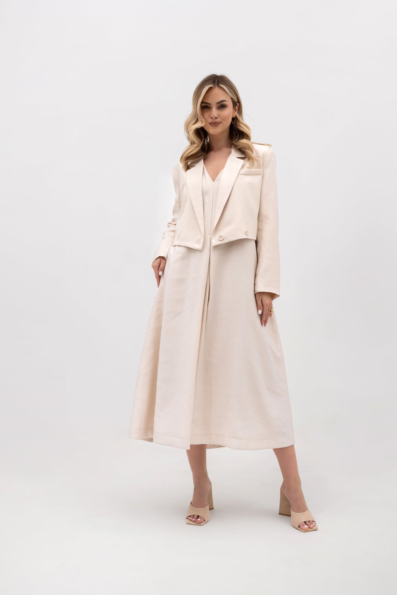 Veste courte à double boutonnage - coupe ample