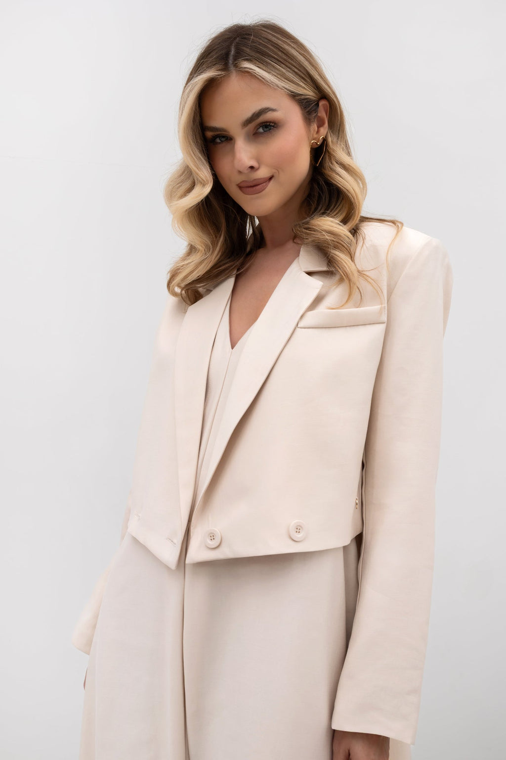 Veste courte à double boutonnage - coupe ample