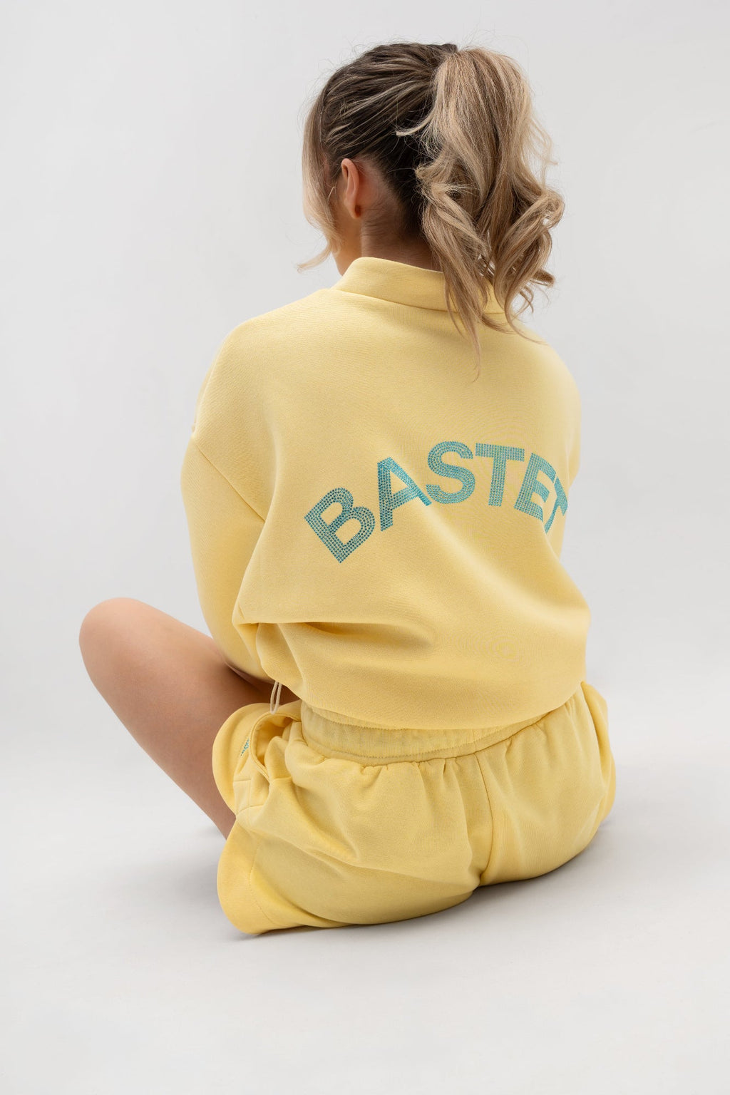 Veste bomber en molleton avec logo - col montant, boutons et doublure