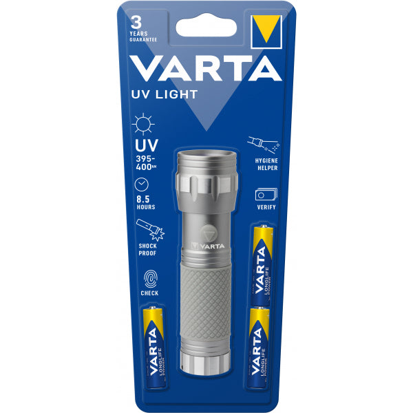 Varta UV Light Torch, Silver
