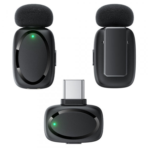 Acefast Wireless Microphone R2, USB-C, 2-Pack, Black
