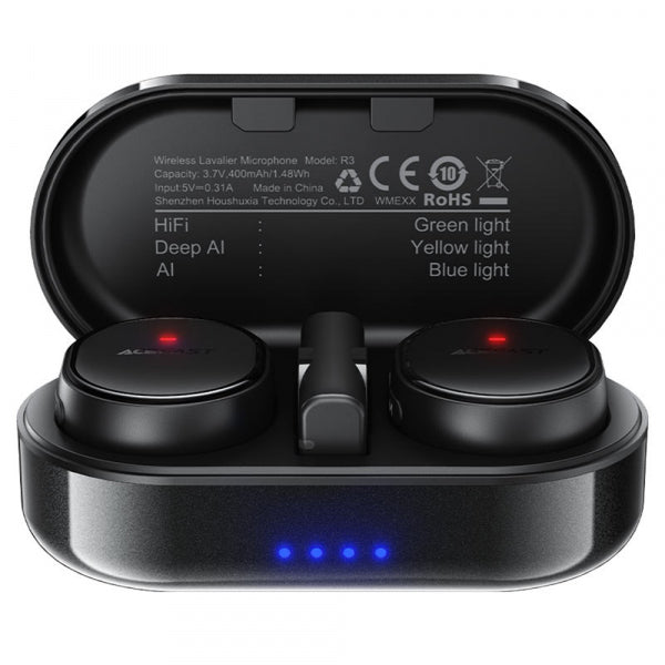 Acefast Wireless Microphone R3, USB-C, 2-Pack, Black