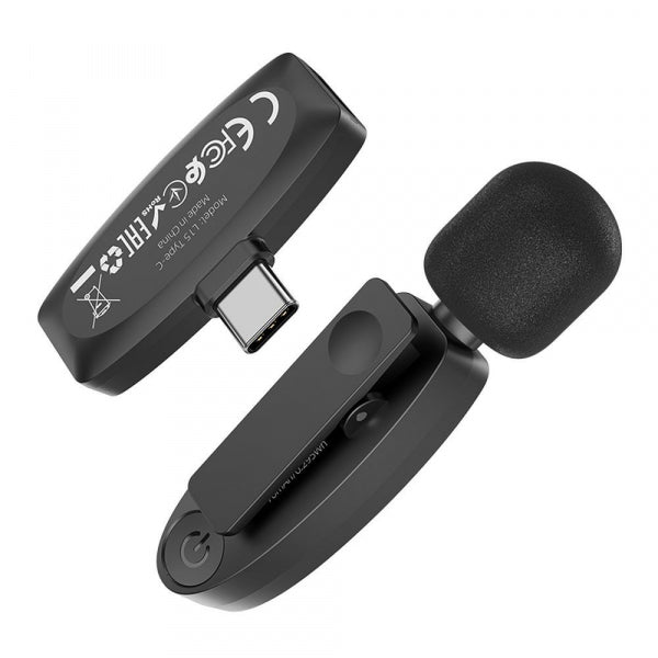 Hoco Wireless Microphone L15, USB-C, Black