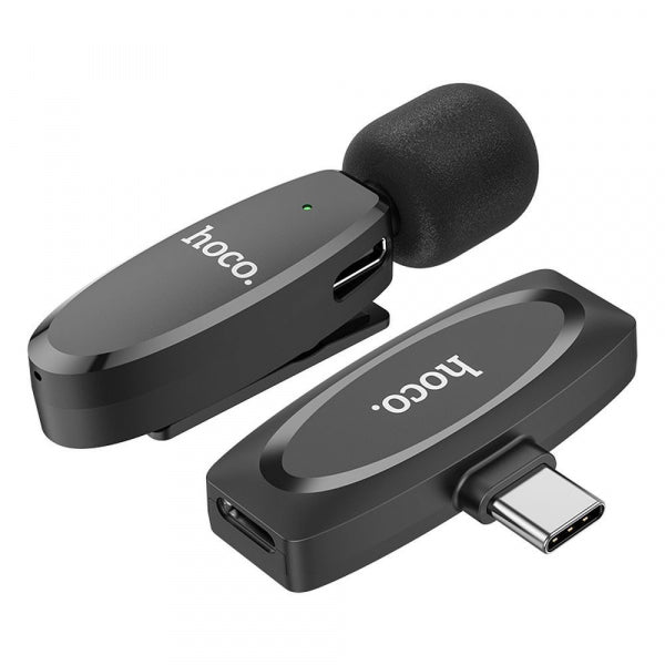 Hoco Wireless Microphone L15, USB-C, Black
