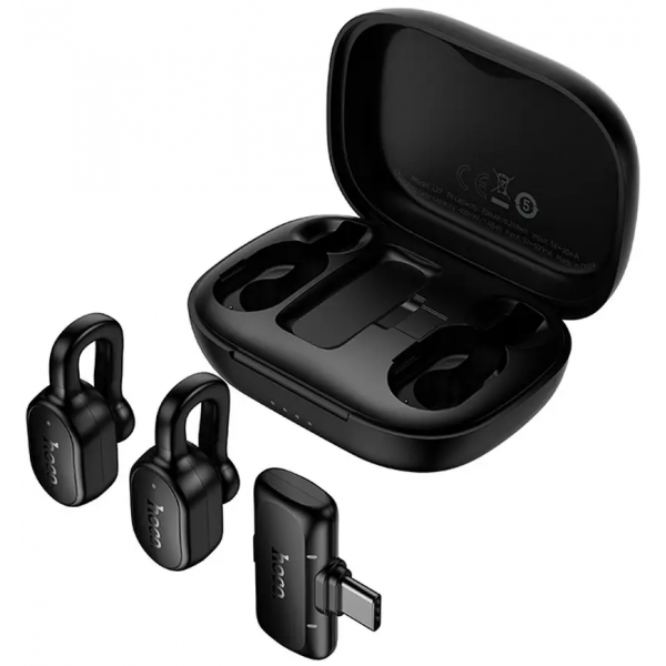 Hoco Wireless Microphone L27, USB-C, 2-Pack, Black