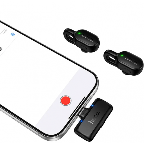 Hoco Wireless Microphone L27, USB-C, 2-Pack, Black
