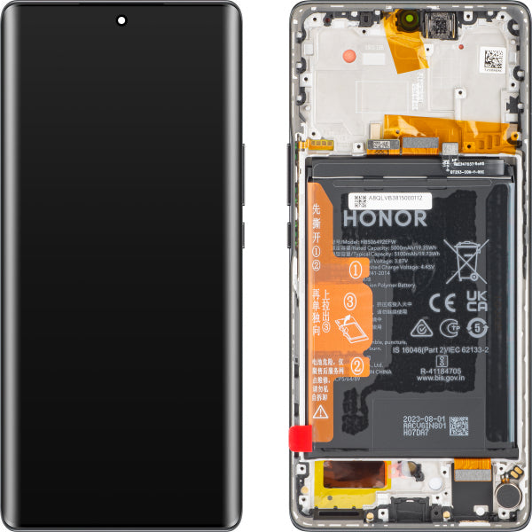 Honor LCD Display Module for Honor Magic5 Lite / X9a, with Battery, Midnight Black