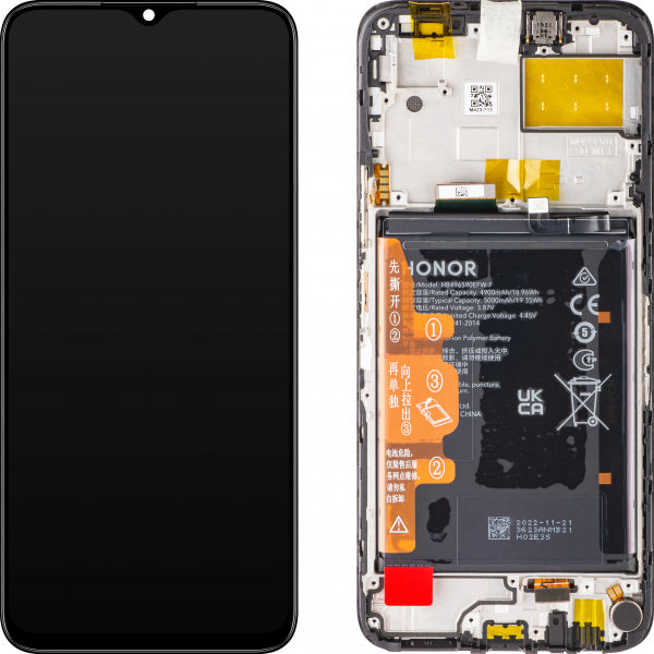 Honor LCD Display Module for Honor X8 5G, with Battery, Midnight Black