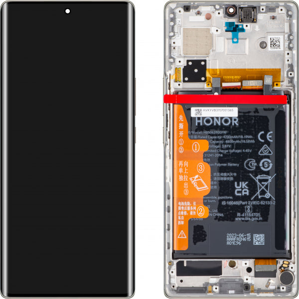 Honor LCD Display Module for Honor 70, with Battery, Crystal Silver