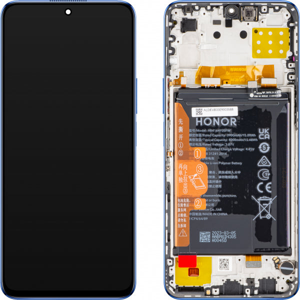 Honor LCD Display Module for Honor X8 4G, with Battery, Ocean Blue