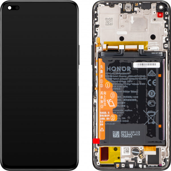 Honor LCD Display Module for Honor 50 Lite, with Battery, Midnight Black