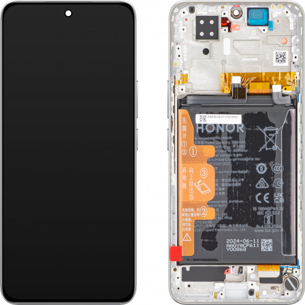 Honor LCD Display Module for Honor 200, with Battery, Moonlight White