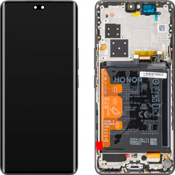 Honor LCD Display Module for Honor 200 Pro, with Battery, Black