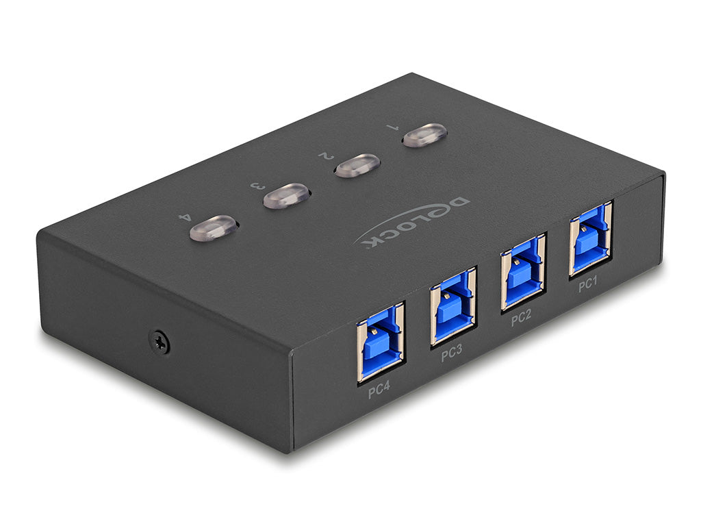Delock USB 5 Gbps Switch für 4 PC an 1 Gerät