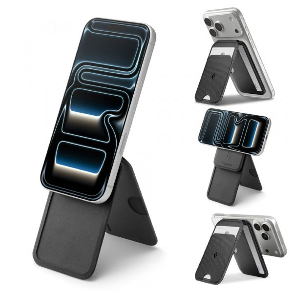 Spigen Magnetic Wallet Slim Fold Tripod S314-2, Black AFA10406
