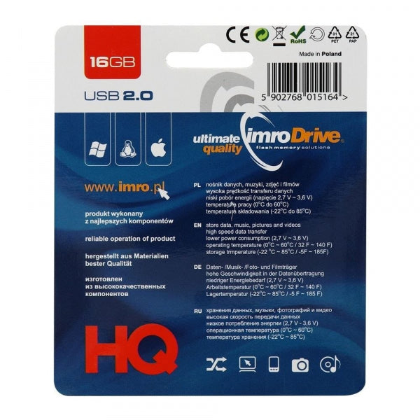 Imro USB-A 2.0 FlashDrive 16Gb