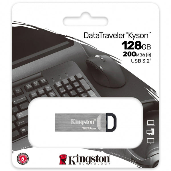 Kingston USB-A 3.2 FlashDrive DT Kyson, 128Gb DTKN/128GB