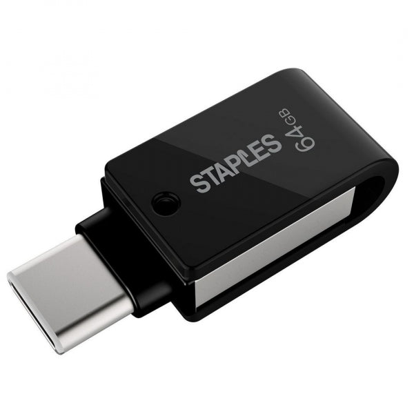 Staples USB-A 3.1 / USB-C FlashDrive K23, 64Gb EKMMD64GK233CST