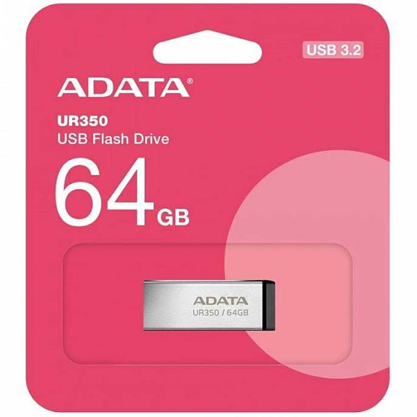 Adata USB-A 3.2 FlashDrive UR350, 64Gb UR350-64G-RSR/BK