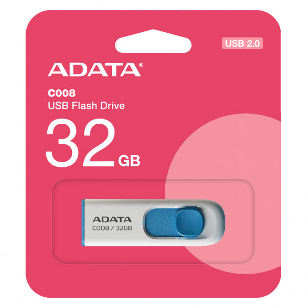 Adata USB-A 2.0 FlashDrive C008, 32Gb AC008-32G-RWE