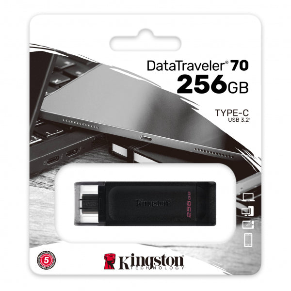 Kingston USB-C 3.2 FlashDrive DT70, 256Gb DT70/256GB