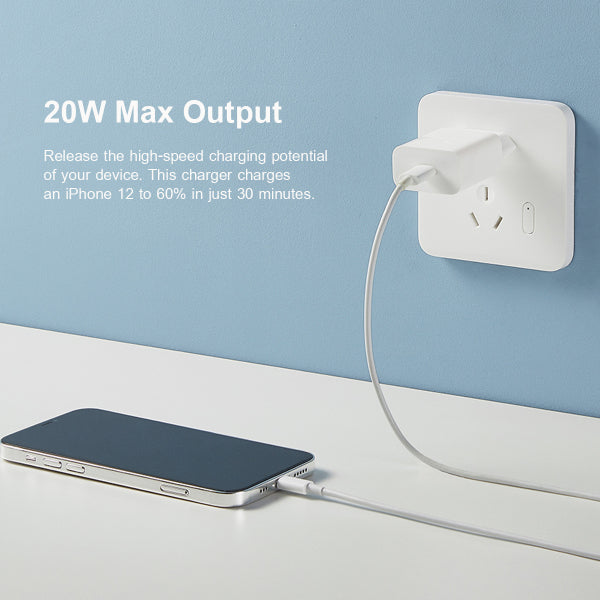 Xiaomi Wall Charger 20W, 3A, 1 x USB-C, White BHR4927GL