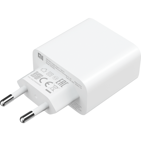 Xiaomi Wall Charger 33W, 3A, 1 x USB-A - 1 x USB-C, White BHR4996GL