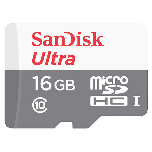 SanDisk microSDHC Memory Card Ultra, 16Gb, Class 10 SDSQUNS-016G-GN3MN