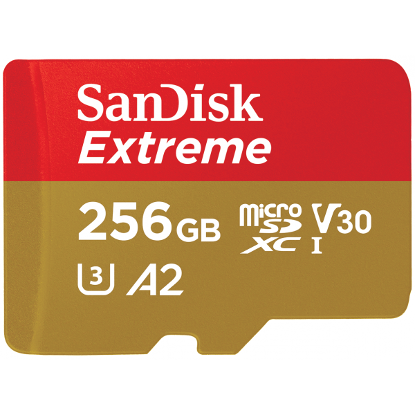 SanDisk microSDXC Memory Card Extreme, 256Gb, Class 10 / UHS-1 U3 SDSQXAV-256G-GN6MN