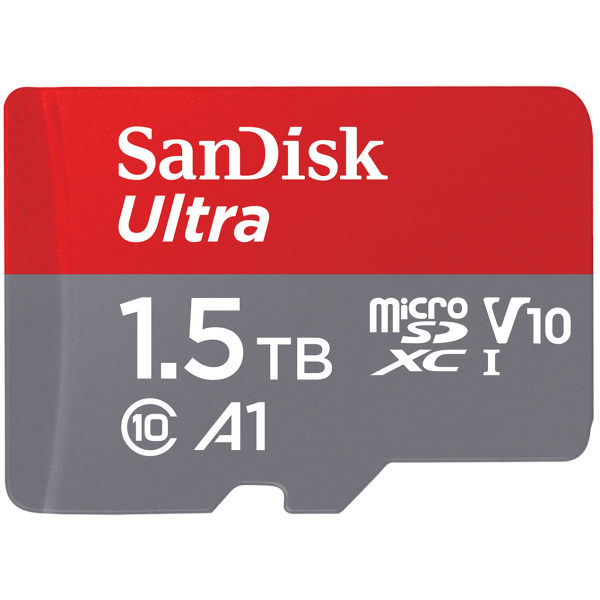 SanDisk microSDXC Memory Card Ultra Android A1, 1.5TB, Class 10 / UHS-1 U1 SDSQUAC-1T50-GN6MN