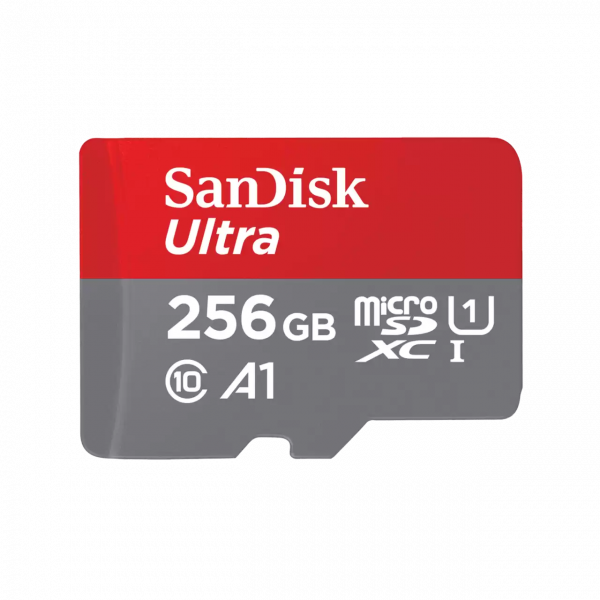 SanDisk microSDXC Memory Card Ultra Android A1, 256Gb, Class 10 / UHS-1 U1 SDSQUAC-256G-GN6MN